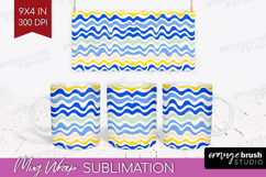 Abstract Doodle Mug Wrap - Modern Texture Mug PNG Product Image 1