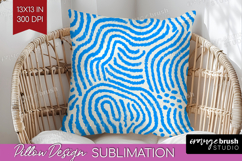 Abstract Doodle Pillow Sublimation - Modern Texture Pillow Product Image 1