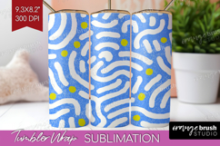 Abstract Doodle Tumbler Wrap - Modern Texture Tumbler PNG Product Image 1