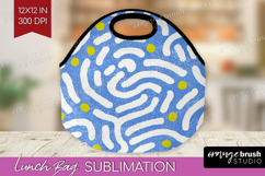 Abstract Doodle Lunch Bag - Modern Texture Lunch Bug PNG Product Image 1