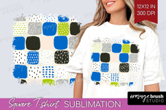 Abstract Doodle Square Tshirt Background - Modern Texture Product Image 1