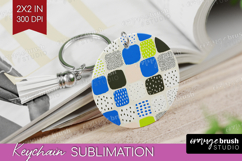 Abstract Doodle Keychain PNG - Modern Texture Keychain Product Image 1