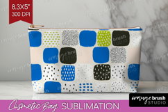 Abstract Doodle Cosmetic Bag - Modern Texture Makeup Bag PNG Product Image 1
