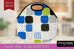 Abstract Doodle Lunch Bag - Modern Texture Lunch Bug PNG Product Image 1