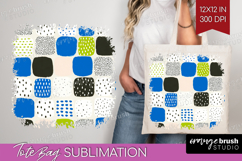 Abstract Doodle Tote Bag - Modern Texture Tote Bag PNG Product Image 1