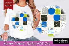 Abstract Doodle Round Tshirt Background - Modern Texture PNG Product Image 1