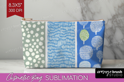 Abstract Doodle Cosmetic Bag - Modern Texture Makeup Bag PNG Product Image 1