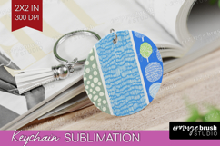 Abstract Doodle Keychain PNG - Modern Texture Keychain Product Image 1