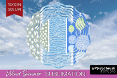 Abstract Doodle Wind Spinner Sublimation PNG - Modern Round Product Image 1