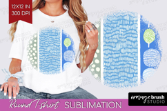 Abstract Doodle Round Tshirt Background - Modern Texture PNG Product Image 1