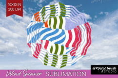 Abstract Doodle Wind Spinner Sublimation PNG - Modern Round Product Image 1