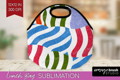 Abstract Doodle Lunch Bag - Modern Texture Lunch Bug PNG Product Image 1