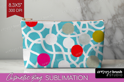 Abstract Doodle Cosmetic Bag - Modern Texture Makeup Bag PNG Product Image 1