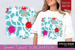 Abstract Doodle Square Tshirt Background - Modern Texture Product Image 1