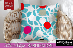 Abstract Doodle Pillow Sublimation - Modern Texture Pillow Product Image 1