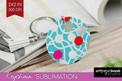 Abstract Doodle Keychain PNG - Modern Texture Keychain Product Image 1