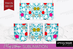 Abstract Doodle Mug Wrap - Modern Texture Mug PNG Product Image 1