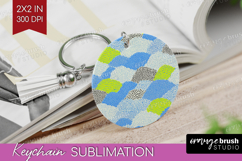 Abstract Doodle Keychain PNG - Modern Texture Keychain Product Image 1
