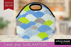 Abstract Doodle Lunch Bag - Modern Texture Lunch Bug PNG Product Image 1