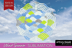 Abstract Doodle Wind Spinner Sublimation PNG - Modern Round Product Image 1