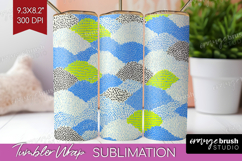 Abstract Doodle Tumbler Wrap - Modern Texture Tumbler PNG Product Image 1