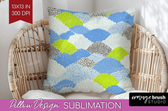 Abstract Doodle Pillow Sublimation - Modern Texture Pillow Product Image 1