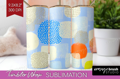 Abstract Doodle Tumbler Wrap - Modern Texture Tumbler PNG Product Image 1