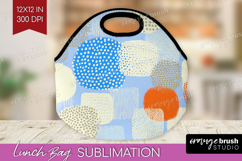 Abstract Doodle Lunch Bag - Modern Texture Lunch Bug PNG Product Image 1