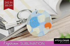 Abstract Doodle Keychain PNG - Modern Texture Keychain Product Image 1