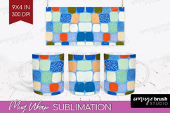 Abstract Doodle Mug Wrap - Modern Texture Mug PNG Product Image 1