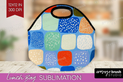 Abstract Doodle Lunch Bag - Modern Texture Lunch Bug PNG Product Image 1