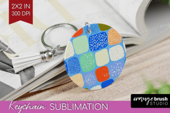 Abstract Doodle Keychain PNG - Modern Texture Keychain Product Image 1