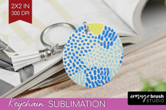 Abstract Doodle Keychain PNG - Modern Texture Keychain Product Image 1