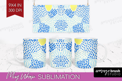 Abstract Doodle Mug Wrap - Modern Texture Mug PNG Product Image 1