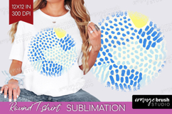 Abstract Doodle Round Tshirt Background - Modern Texture PNG Product Image 1