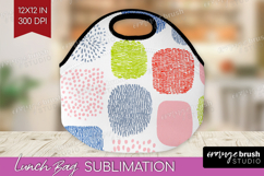 Abstract Doodle Lunch Bag - Modern Texture Lunch Bug PNG Product Image 1