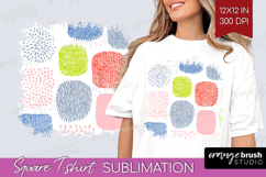 Abstract Doodle Square Tshirt Background - Modern Texture Product Image 1