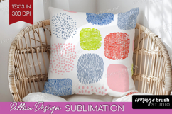 Abstract Doodle Pillow Sublimation - Modern Texture Pillow Product Image 1