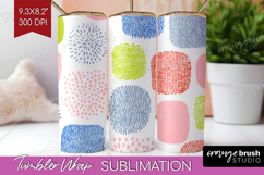 Abstract Doodle Tumbler Wrap - Modern Texture Tumbler PNG Product Image 1