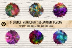 Grunge Watercolor Abstract Sublimation Designs. Product Image 1