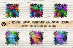 Grunge Watercolor Abstract Sublimation Designs. Product Image 1