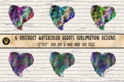 Watercolor Hearts Abstract Sublimation Designs. Product Image 1