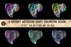 Watercolor Hearts Abstract Sublimation Designs. Product Image 2