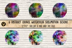 Grunge Watercolor Abstract Sublimation Designs. Product Image 1