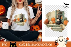 Halloween Pumpkins PNG, Vintage Halloween Pumpkins T-Shirt Product Image 1