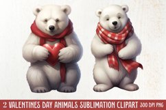 Valentines Day Animals Clipart, Valentines Couple Product Image 1