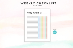 Weekly Checklist Planner A4 US Letter Canva Template Product Image 1