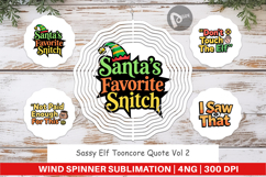 Sassy Elf Quote Wind Spinner Product Image 1