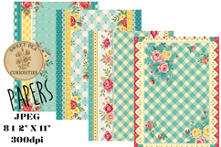 Shabby Chic, Flowers, Papers, Junk Journal Product Image 1