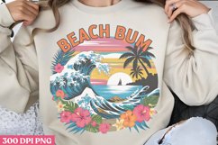 Beach Bum PNG, Vintage Summer Sublimation PNG Product Image 1